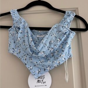 Princess Polly Jackson Top Blue Floral
